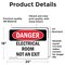 Signmission Electrical Room Not An Exit Danger Sign, Vinyl Decal, 24in W x 18in L, 2PK OS-2PACK-DS-D-1824-L-2146 - alternate 3